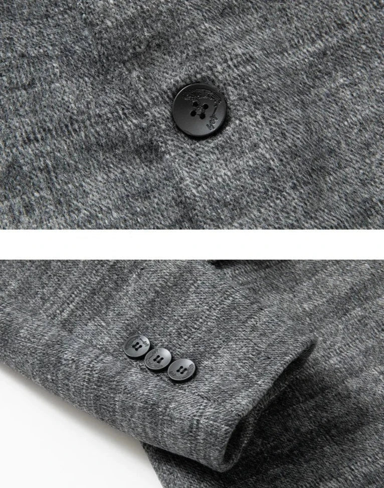 Men's Blazer Gray Khaki Elegant Versatile High-Quality Fabrics