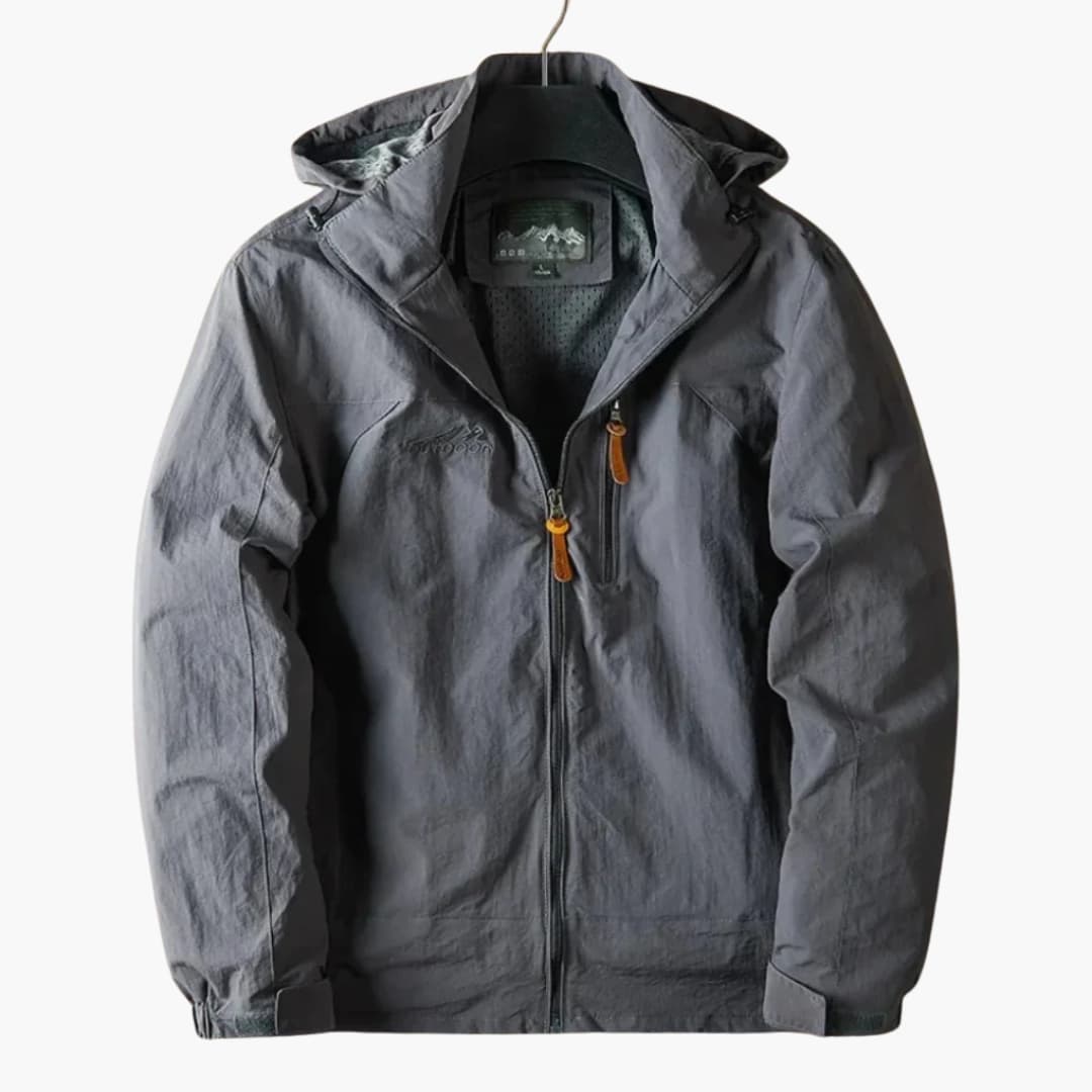 Herrenjacke Outdoor mit Kapuze und Reißverschluss – Funktionale Jacke für den Alltag