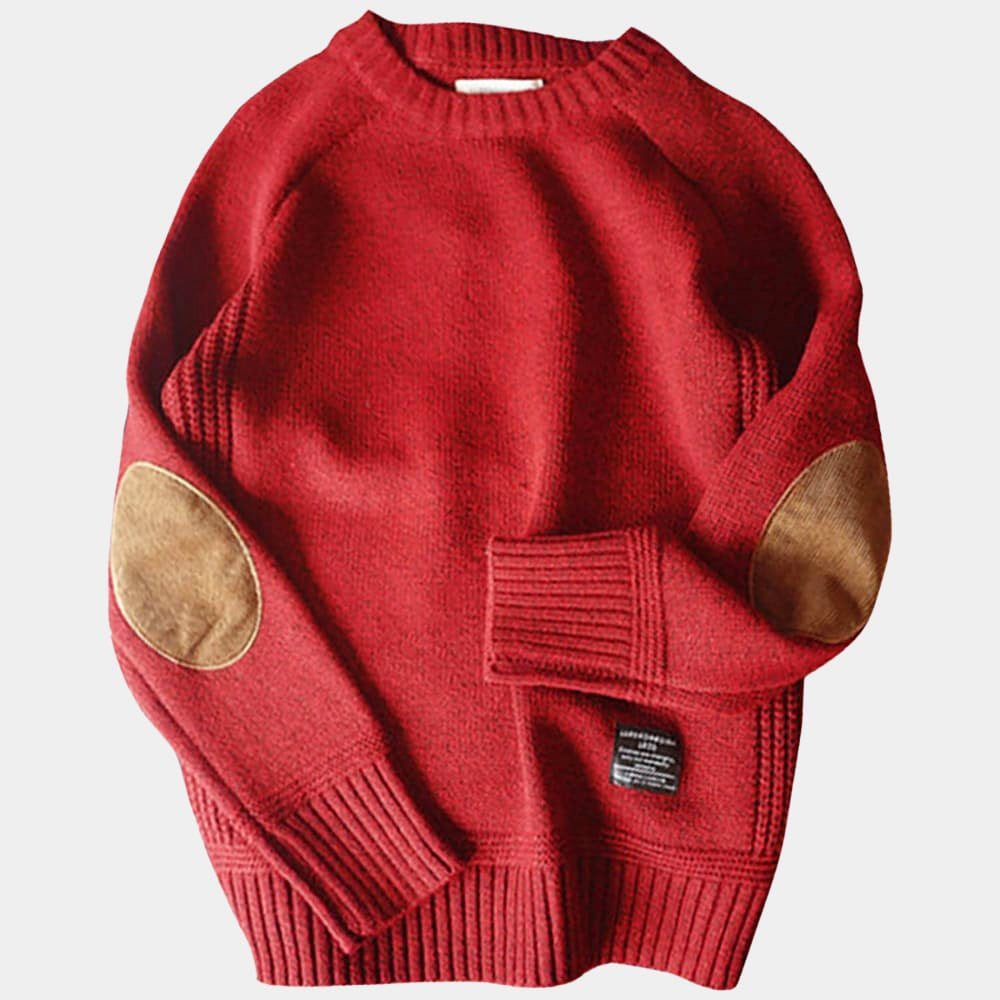 Męski sweter z okrągłym dekoltem bawełniany nowoczesny
