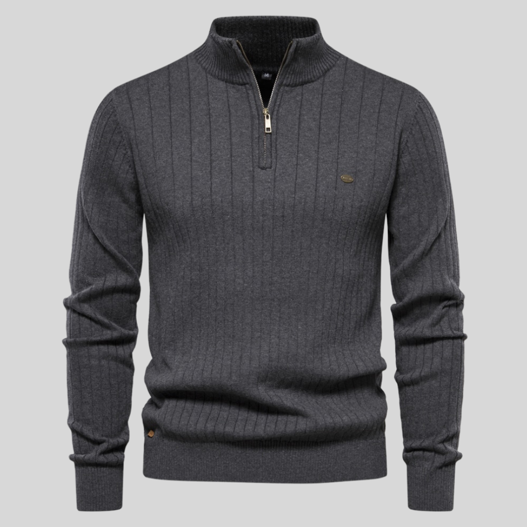 Men's knitted pullover half zipper high quality
