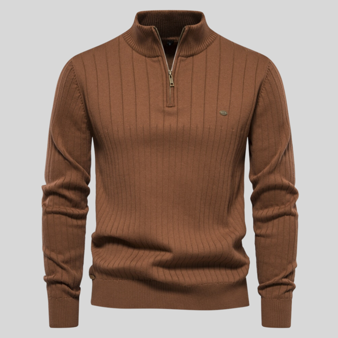 Men's knitted pullover half zipper high quality