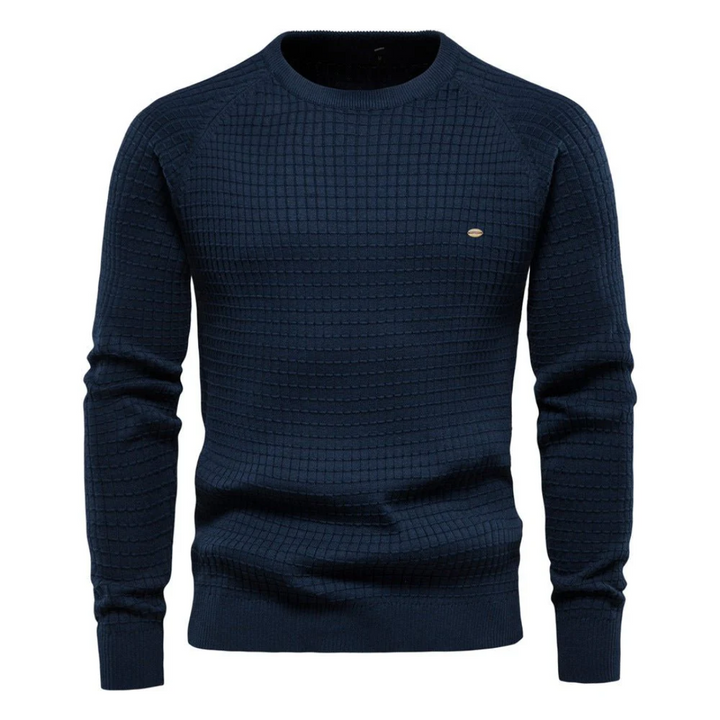 Herrenpullover Strick Rundhals Warm Gemütlich Baumwolle