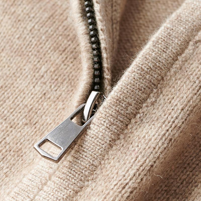 Men's Wool Sweater Half Zipper Modern