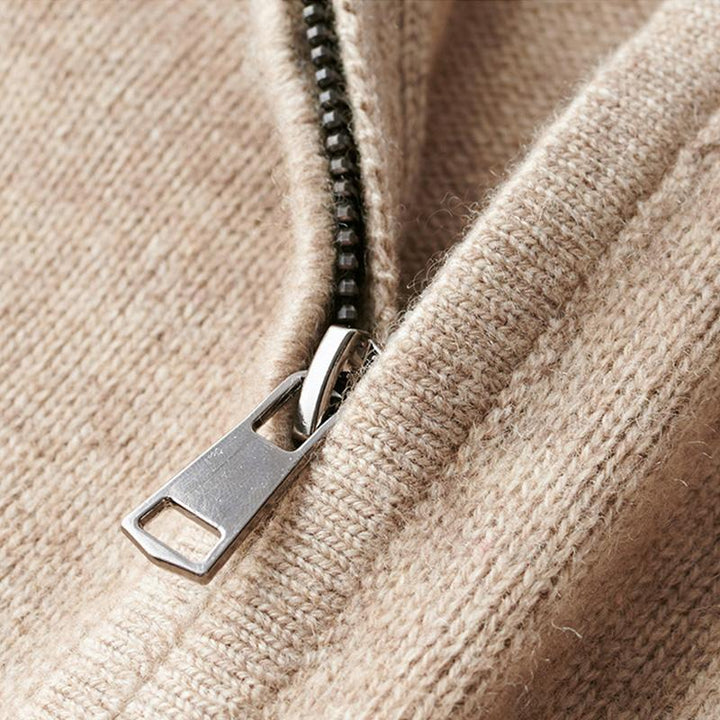 Men's Wool Sweater Half Zipper Modern