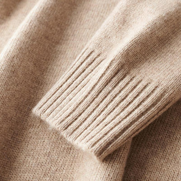 Men's Wool Sweater Half Zipper Modern