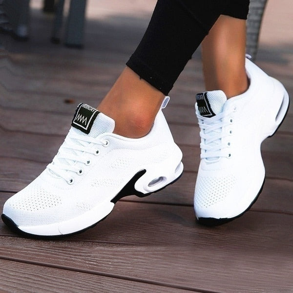Damen Leichte Bunte Schnür-Sneaker – Orthopädische Komfort Schuhe Für Alltag