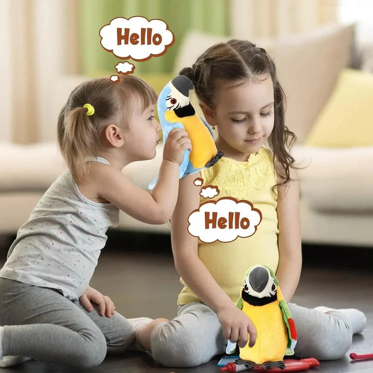 Interaktives Plüschspielzeug: Sprechender Musikspielender Papagei für Kinder 4