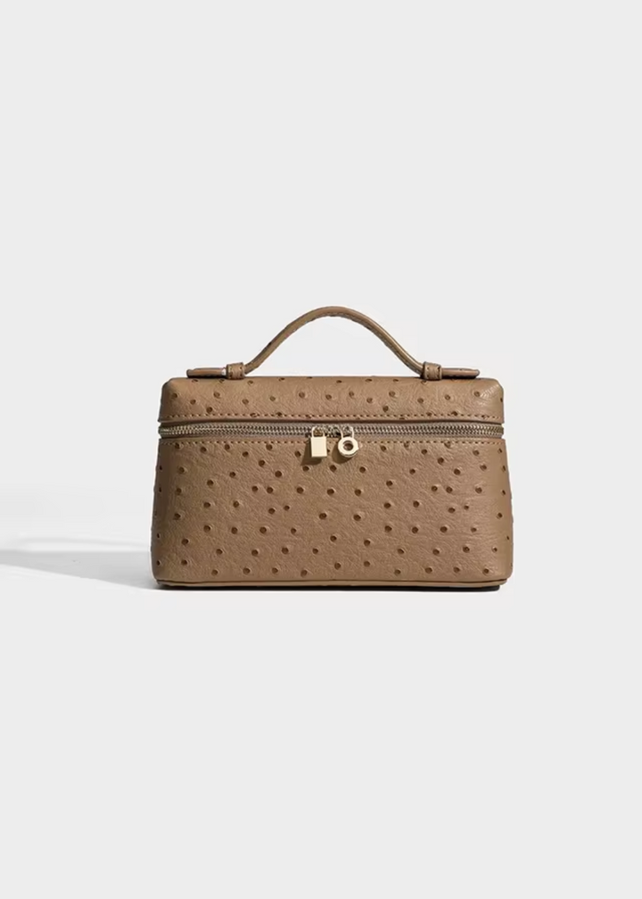 Sling Clutch Handbag Women – Vegan Clutch Bag with Ostrich Embossing