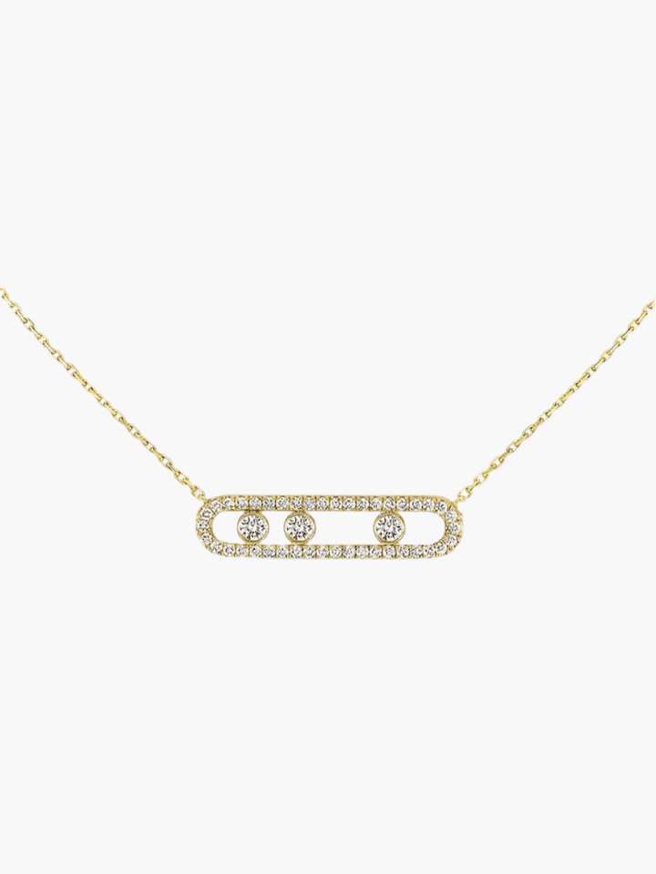 Necklace with movable diamonds - elegant, refined and timeless