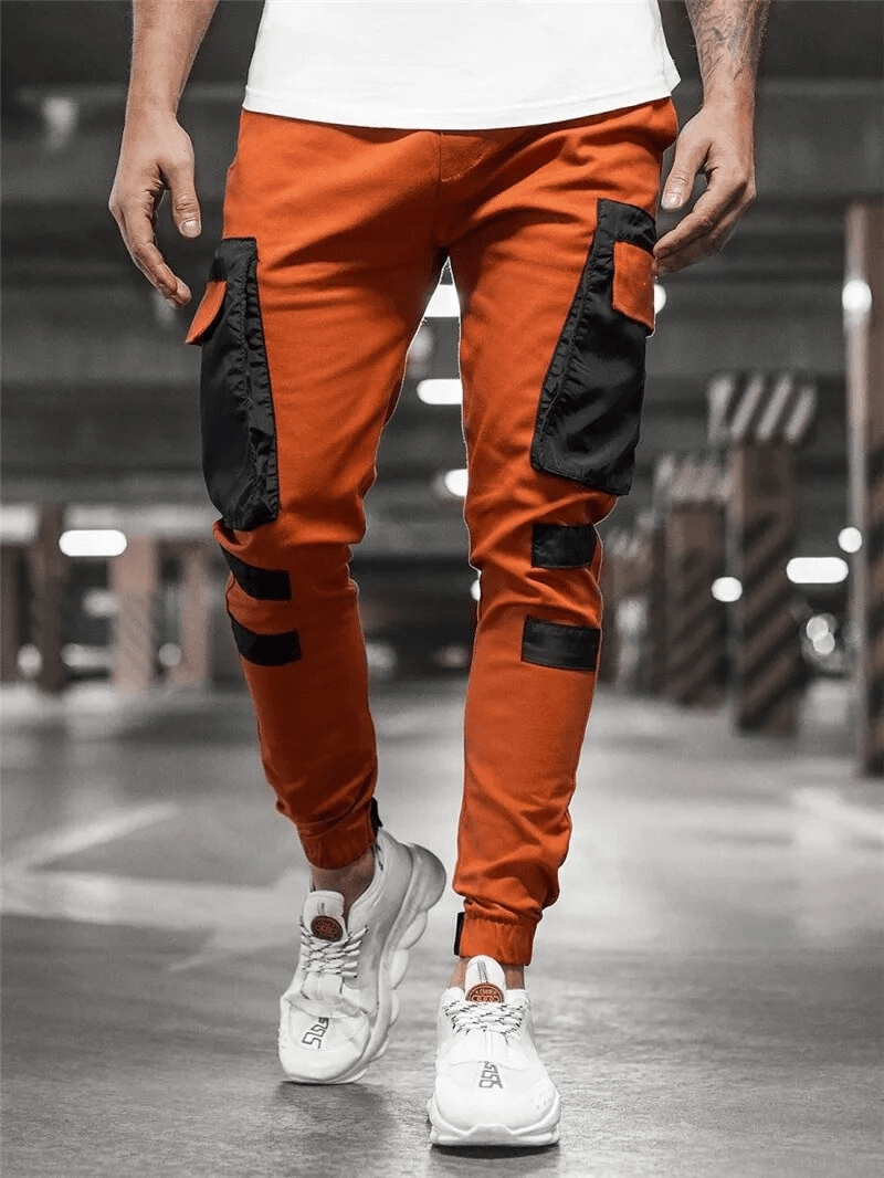 Comfortable sports pants for active men, breathable, elastic waistband, modern design