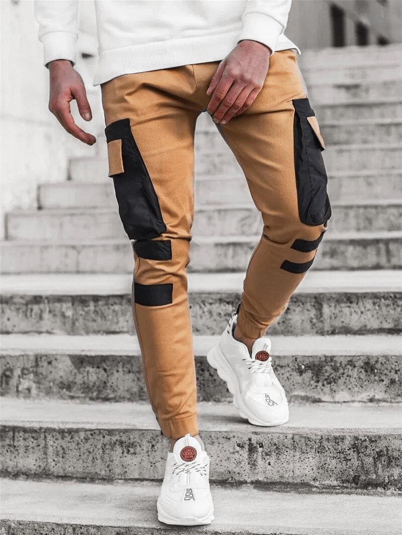 Comfortable sports pants for active men, breathable, elastic waistband, modern design