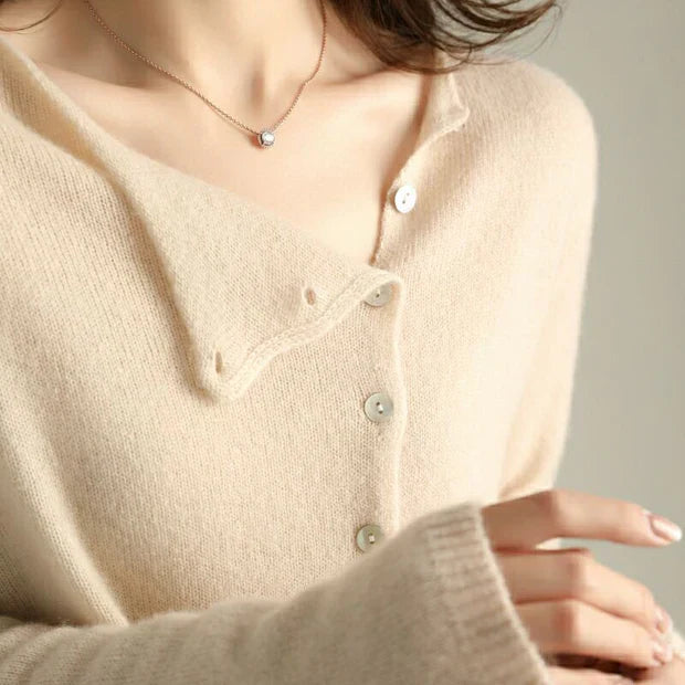 Women's Cardigan with Button Front and Feminine Fit