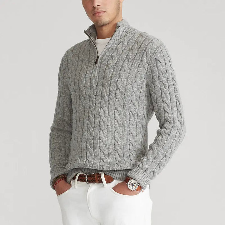 Half Cable-Knit