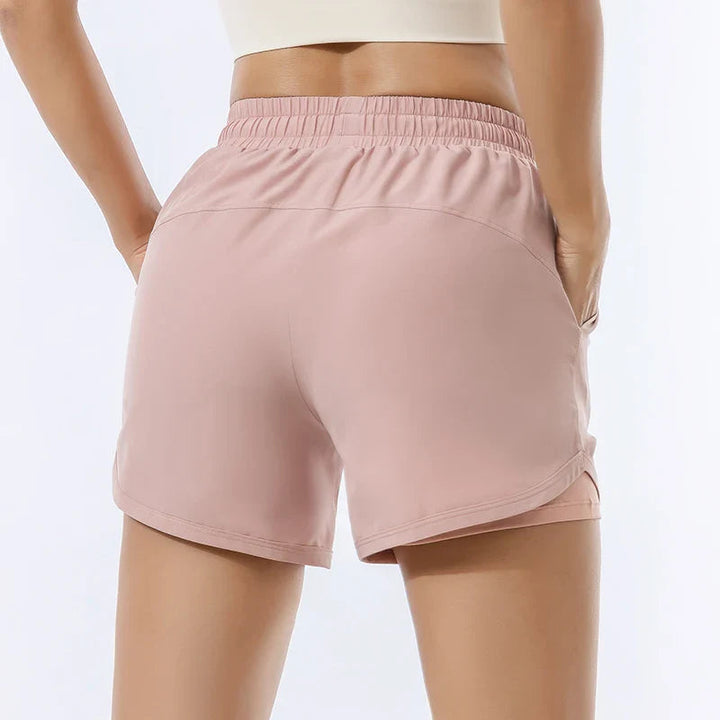 Premium women's sports shorts with moisture transport & inner slip