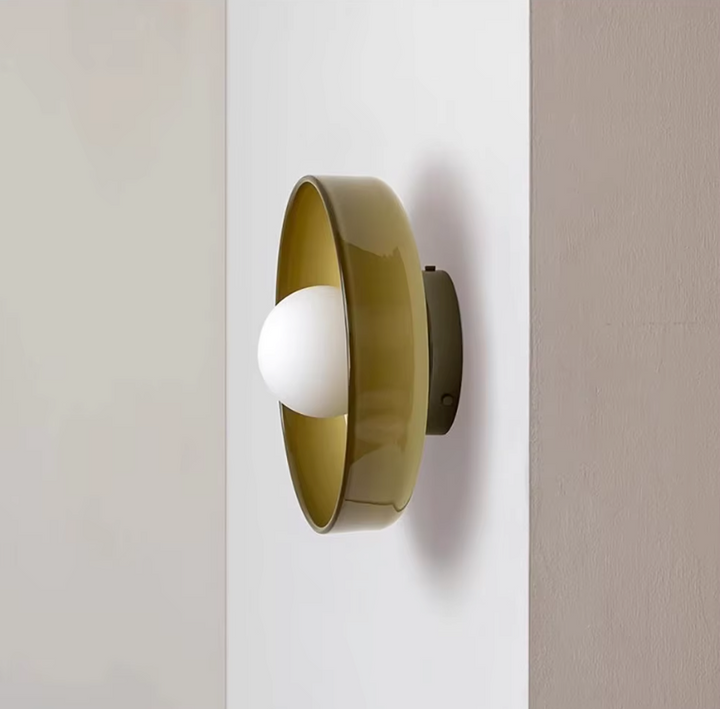 Lumi Runde Deckenleuchte aus Glas – Nordisches Design für Wohnzimmer, Schlafzimmer und Flur – LED Deckenlampe 25 cm 2