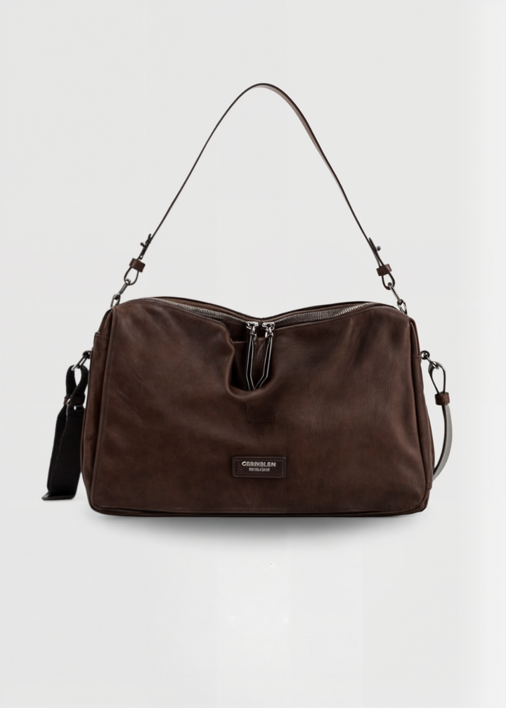 Vegan Suede Crossbody Bag Women – Compact Bucket Bag with Zipper