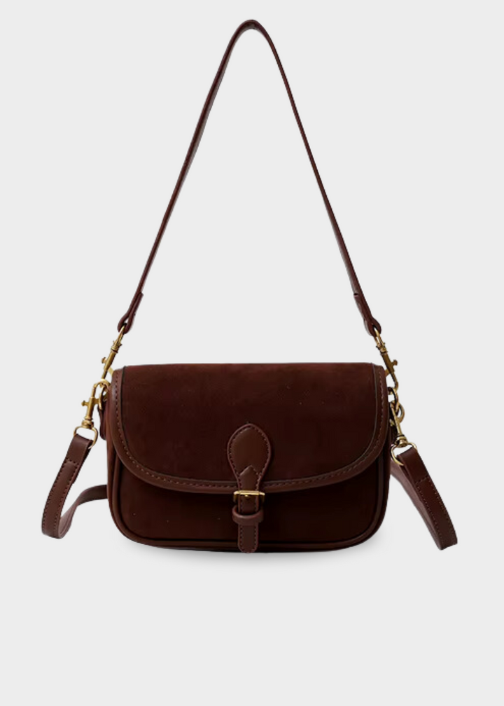 Sac à bandoulière en daim pour femmes – Petite sacoche croisée végan et vintage