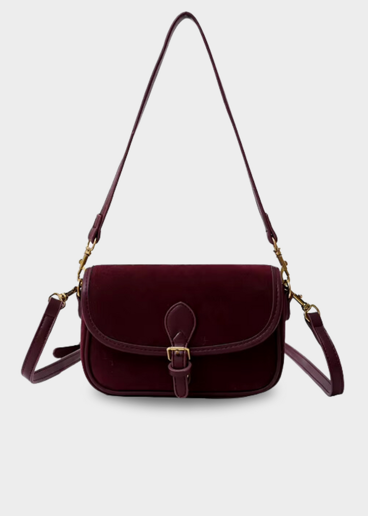 Sac à bandoulière en daim pour femmes – Petite sacoche croisée végan et vintage