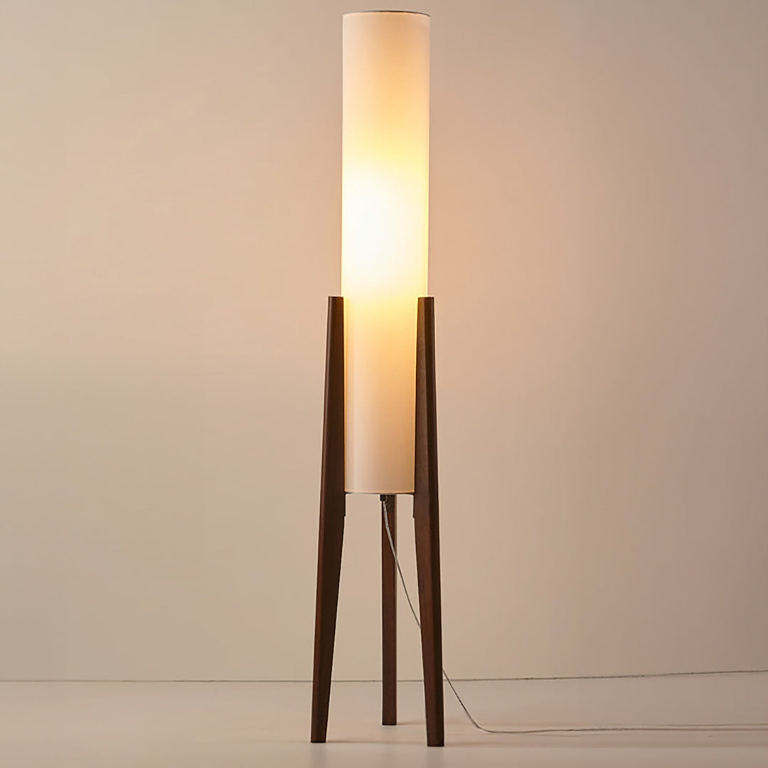 Massivholz Stehlampe aus Walnuss mit LED-Beleuchtung – Elegante Stehleuchte für Wohnzimmer und Schlafzimmer 3