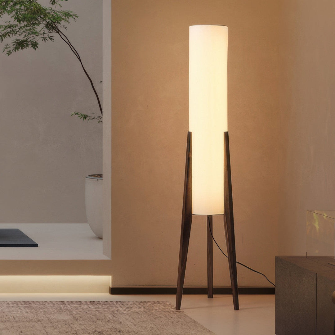 Massivholz Stehlampe aus Walnuss mit LED-Beleuchtung – Elegante Stehleuchte für Wohnzimmer und Schlafzimmer 4