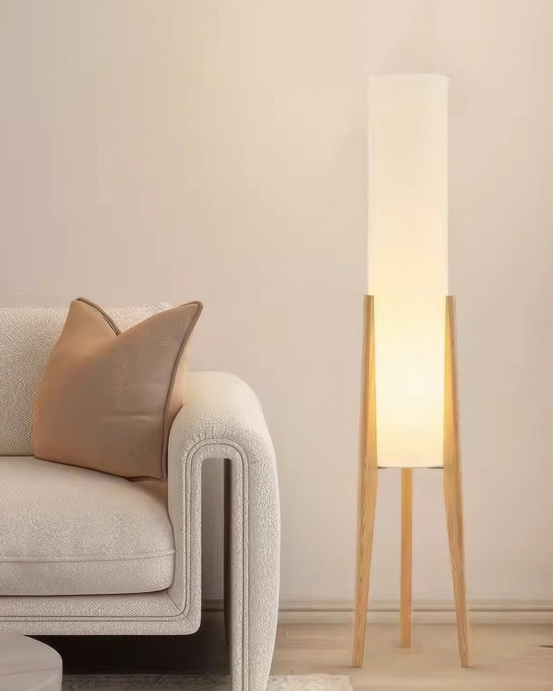 Massivholz Stehlampe aus Walnuss mit LED-Beleuchtung – Elegante Stehleuchte für Wohnzimmer und Schlafzimmer 8