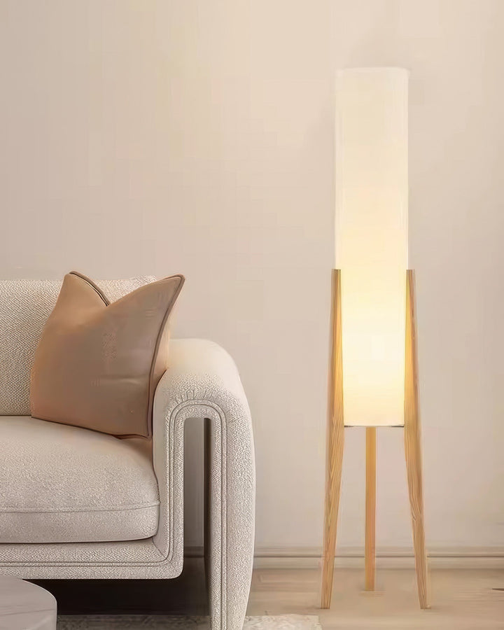 Massivholz Stehlampe aus Walnuss mit LED-Beleuchtung – Elegante Stehleuchte für Wohnzimmer und Schlafzimmer 8