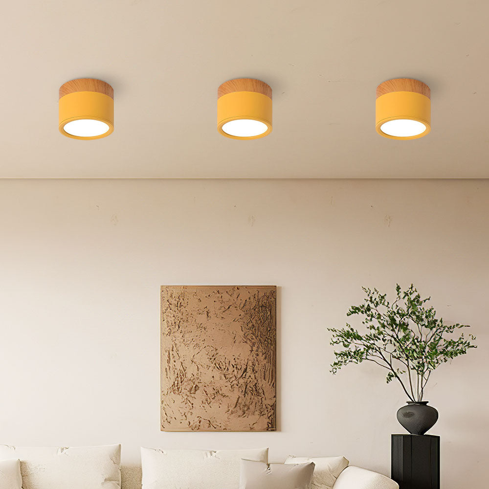 Moderne Zylinderförmige Deckenleuchte mit LED für Wohnzimmer und Flur – Energieeffiziente Deckenlampe in Verschiedenen Farben 10