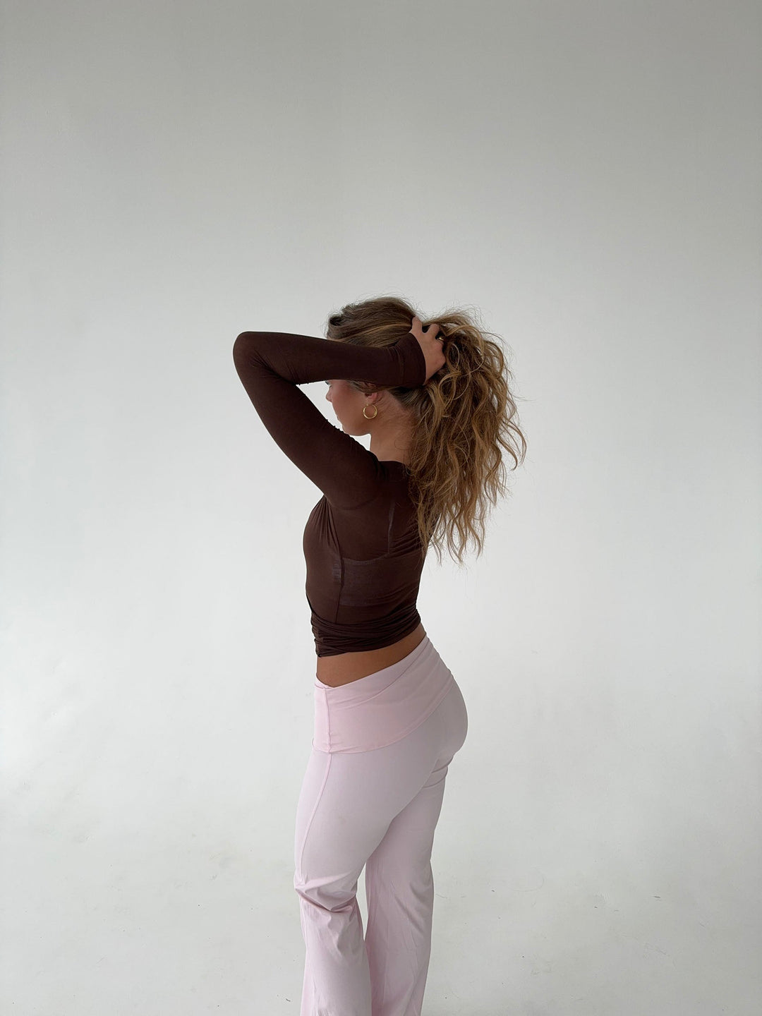 Langärmlige Wickelbluse für Damen – Yoga – Alltagskleidung