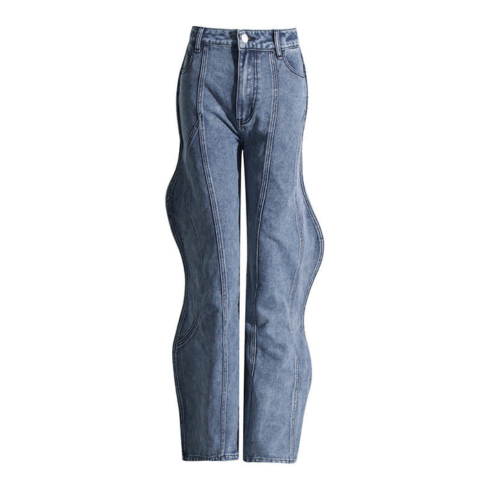 Ensemble en denim décontracté pour femmes | Haut sans manches & Pantalon droit | Confort & Style