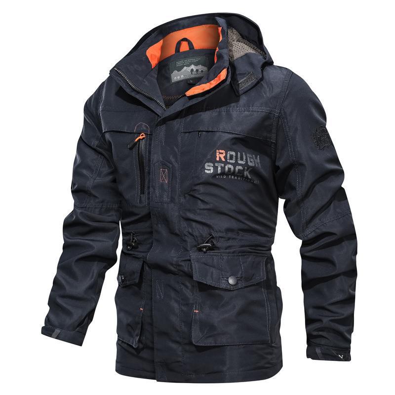 Parka de terrain pour homme en matière déperlante avec capuche réglable
