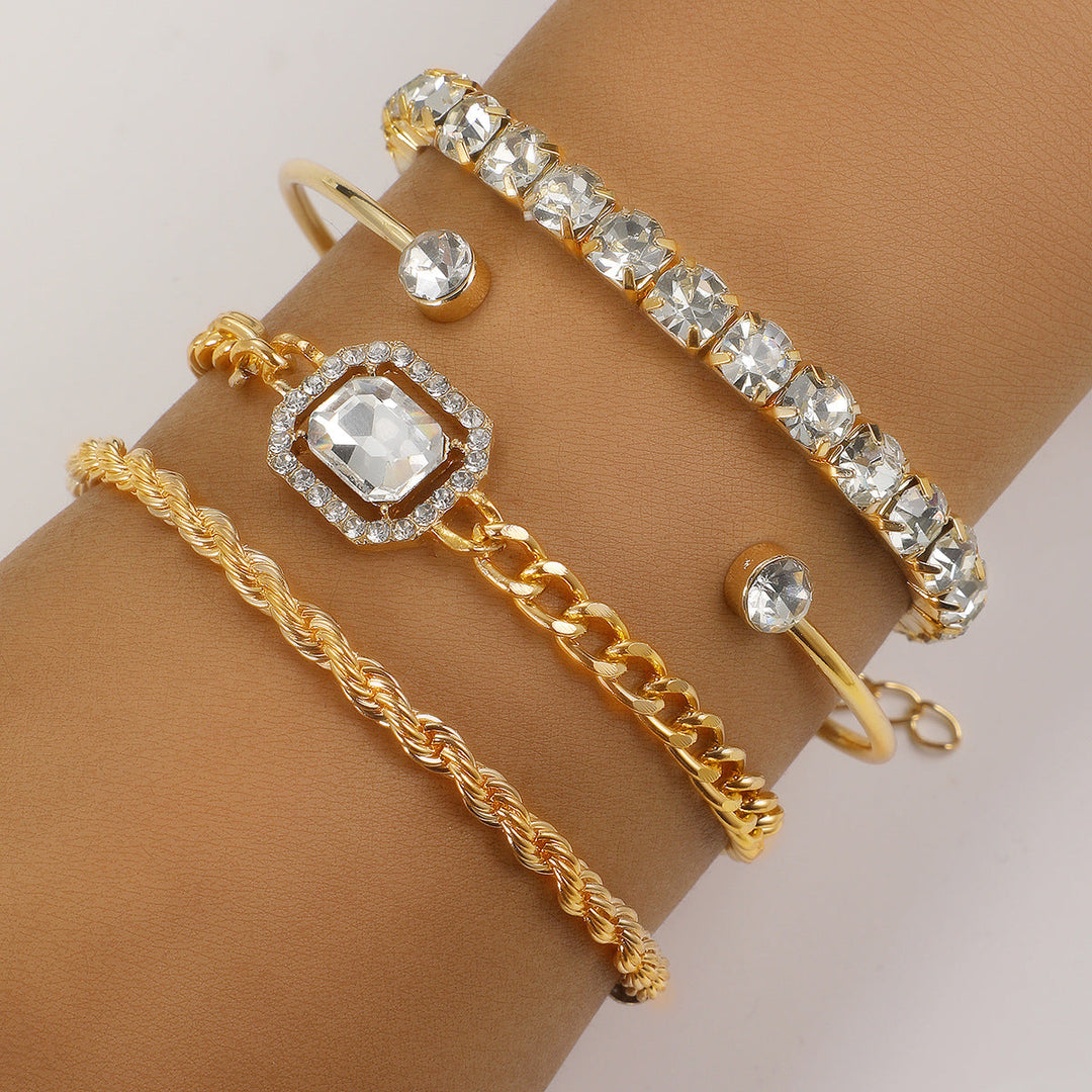 Ensemble de bracelets pour femmes avec perles en verre - Confort de port - Style élégant