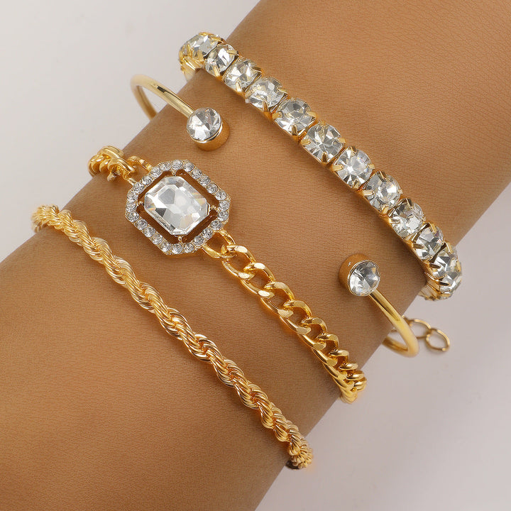 Ensemble de bracelets pour femmes avec perles en verre - Confort de port - Style élégant