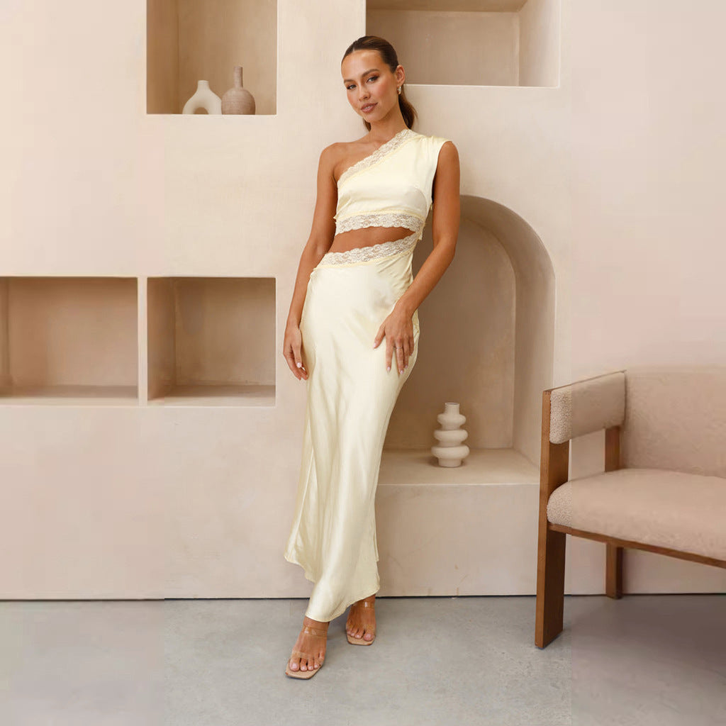 Asymmetrisches Brautkleid aus Spitze für Damen – Eleganter, moderner Brautstil