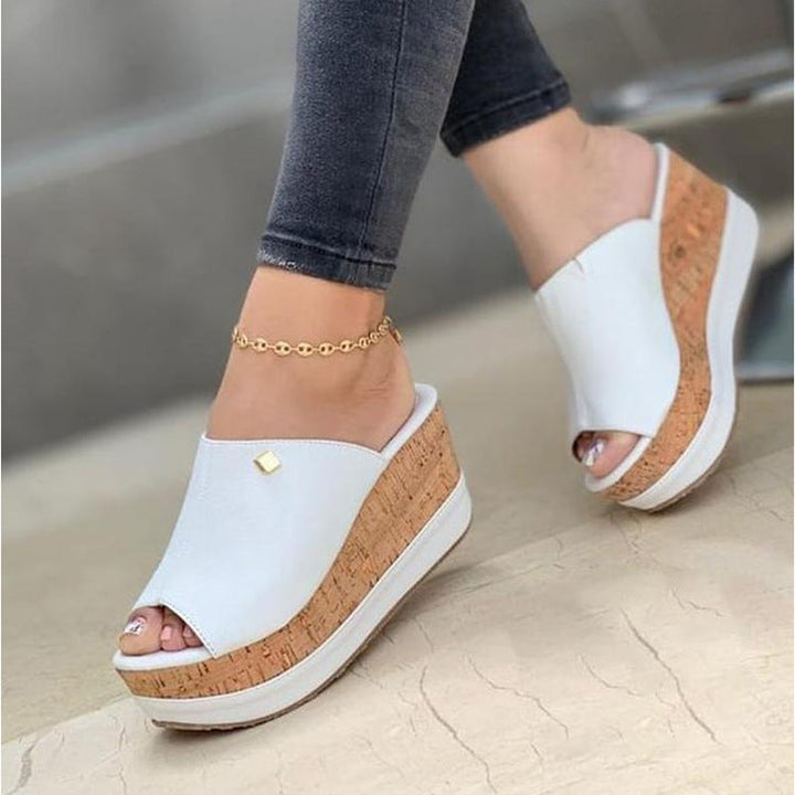 Women's Elegant Open Wedge Sandals – Comfortable Summer Shoes