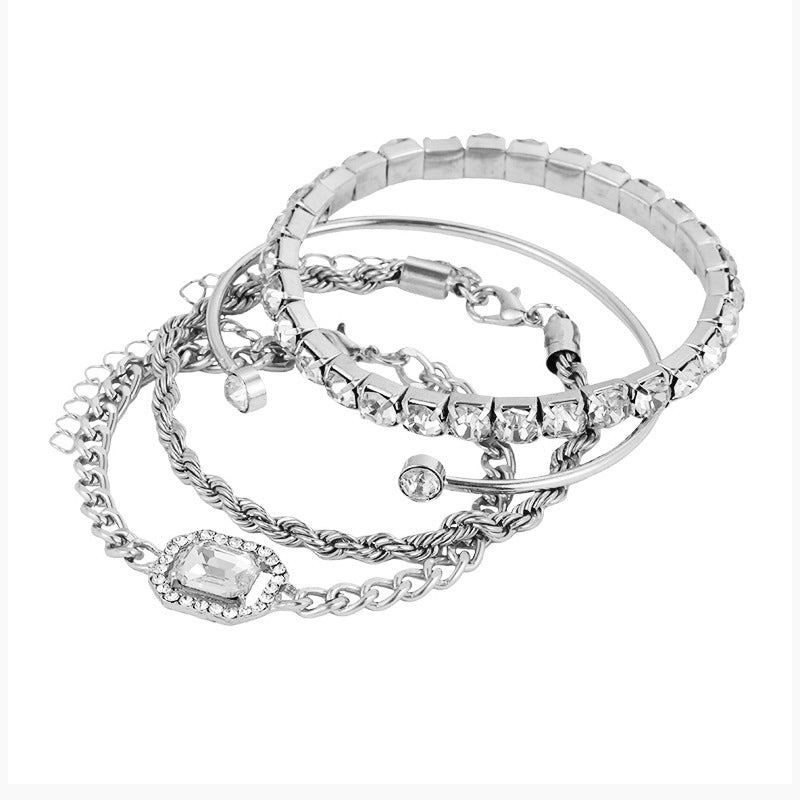 Ensemble de bracelets pour femmes avec perles en verre - Confort de port - Style élégant