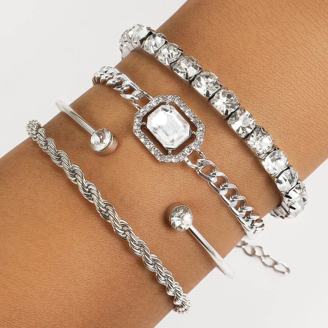 Ensemble de bracelets pour femmes avec perles en verre - Confort de port - Style élégant