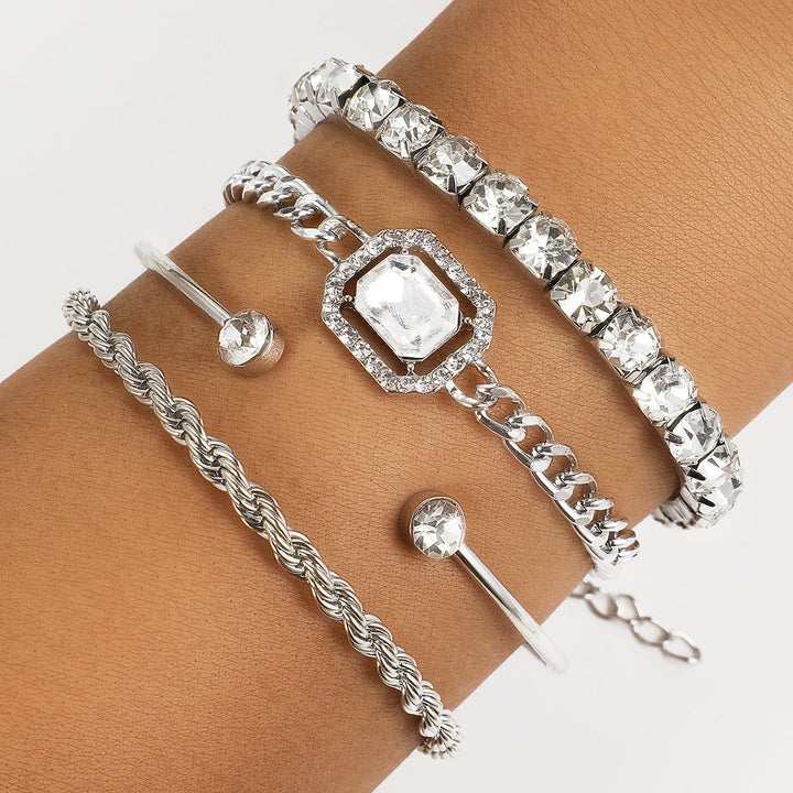Ensemble de bracelets pour femmes avec perles en verre - Confort de port - Style élégant