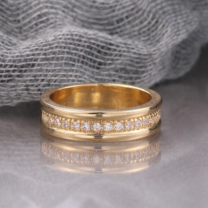 Minimalist Gold-Colored Brass-Plated Stackable Ring – Elegant Jewelry