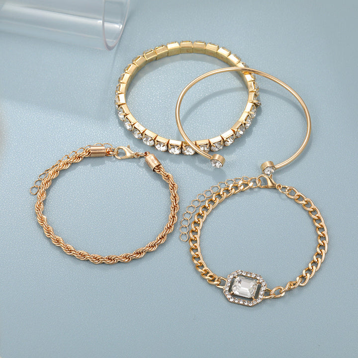 Ensemble de bracelets pour femmes avec perles en verre - Confort de port - Style élégant