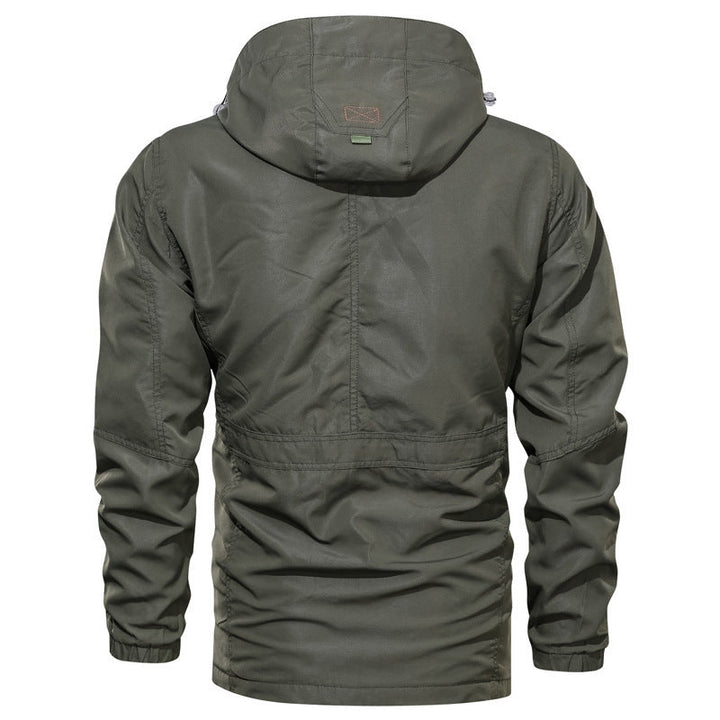 Parka de terrain pour homme en matière déperlante avec capuche réglable