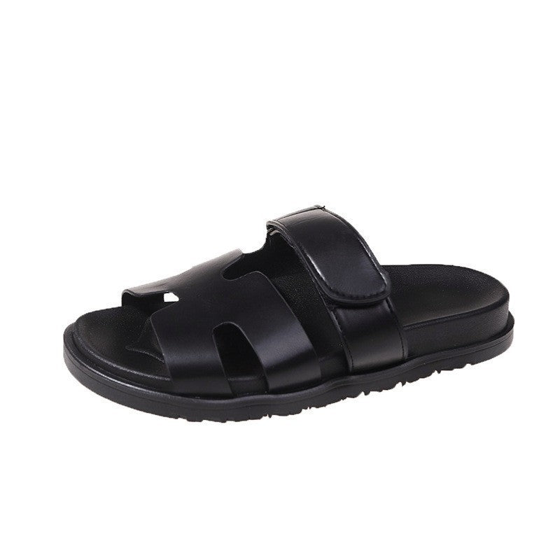 Women's Faux Leather Sandals with Adjustable Straps – Comfortable Summer Shoes
