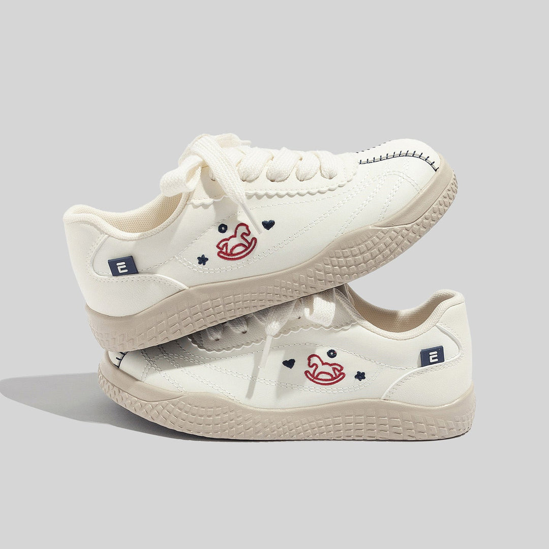 Damskie stylowe niebieskie skórzane sneakersy na sznurowadła