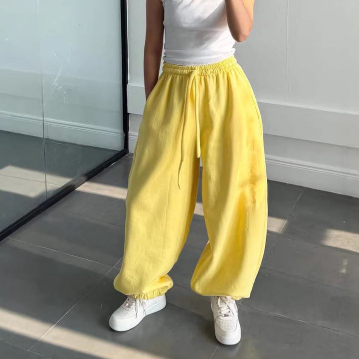 Women's Comfortable Wide Pants with Elastic Waistband – Loosely Cut Pants
