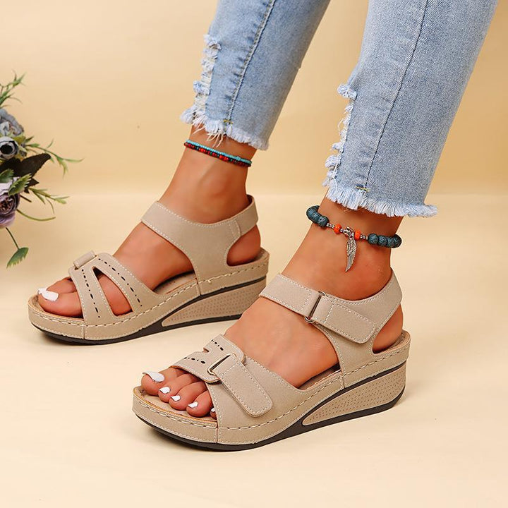 Women's Orthopedic Platform Wedge Sandals – Adjustable Comfort Straps