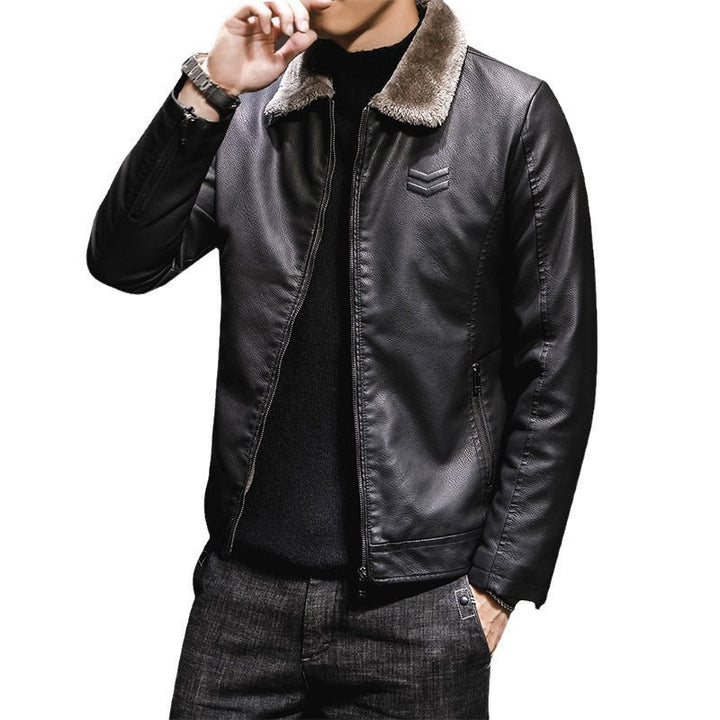 Herren Freizeitjacke mit Teddykragen und Reißverschlusstaschen