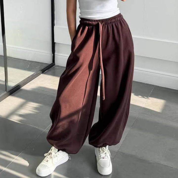 Women's Comfortable Wide Pants with Elastic Waistband – Loosely Cut Pants