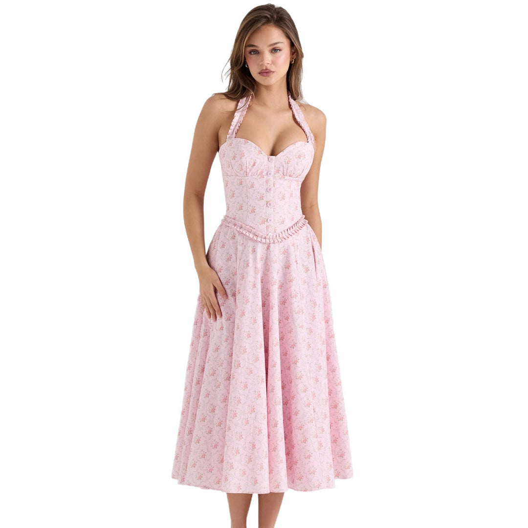 Robe de mariée élégante et romantique avec décolleté arrondi et motif floral
