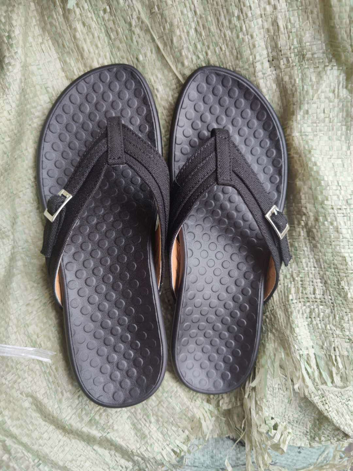 Women's Flip-Flops with Adjustable Strap and Ergonomic Sole