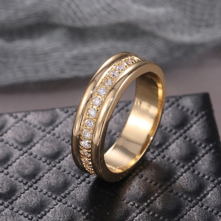 Minimalist Gold-Colored Brass-Plated Stackable Ring – Elegant Jewelry