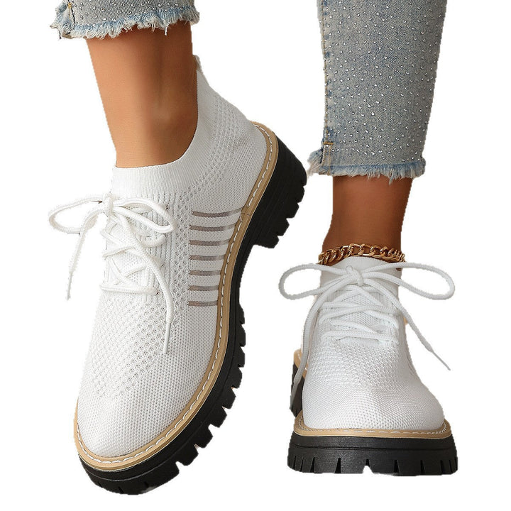 Damen Schnür Mesh Sneaker – Atmungsaktive Laufschuhe Mit Grip Sohle